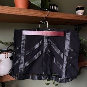 Jungle Gypsy black skirt with leather details